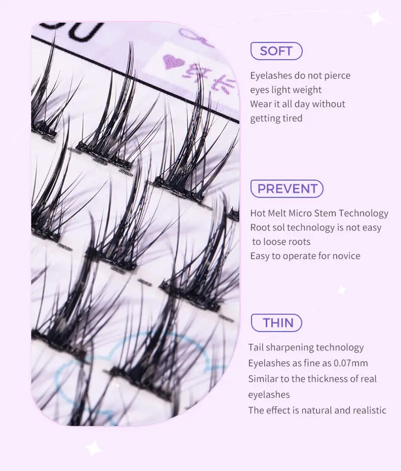 Manga Cluster Lashes – Wispy DIY Anime Cosplay Extensions Cluster Lash Extensions Oasis Select