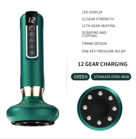 Electric Vacuum Cupping Massager with Infrared Heat & Gua Sha Vacuum Cupping Massager Oasis Select