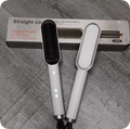 2-in-1 Negative Ion Hair Straightening & Curling Comb Hair Styling Comb Oasis Select New White