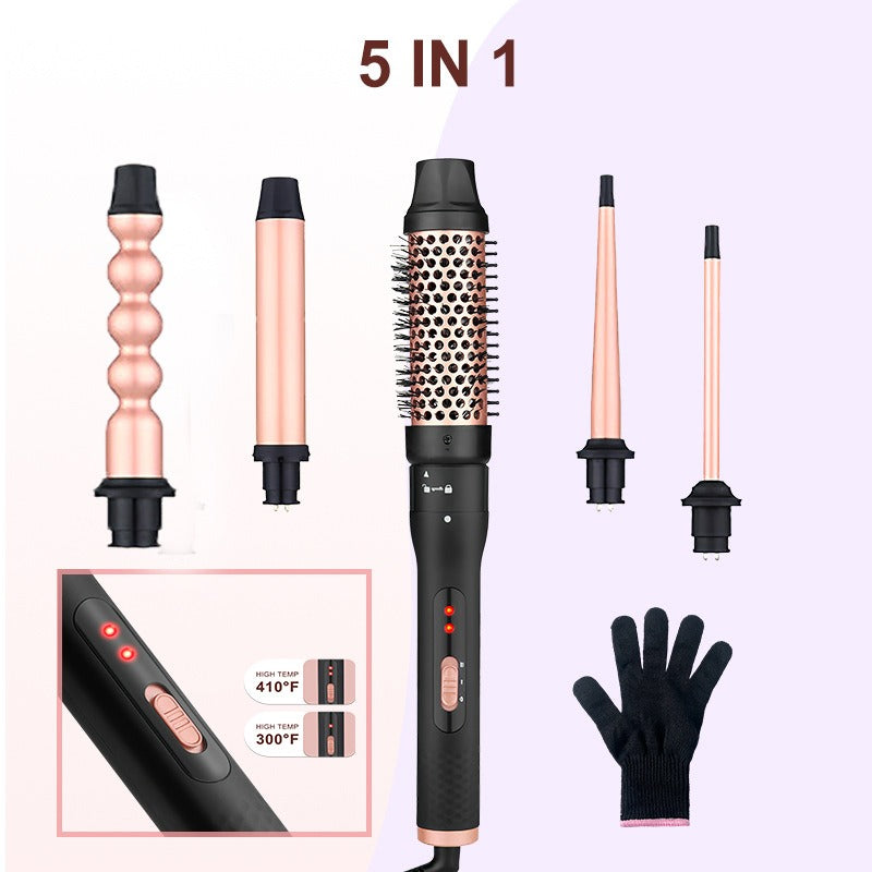 Three-Tube Water Wave Hair Curler | Multi-Adapter Styling Tool Hair Curling Iron Oasis Select Suit 9 EU 220V Three-tube