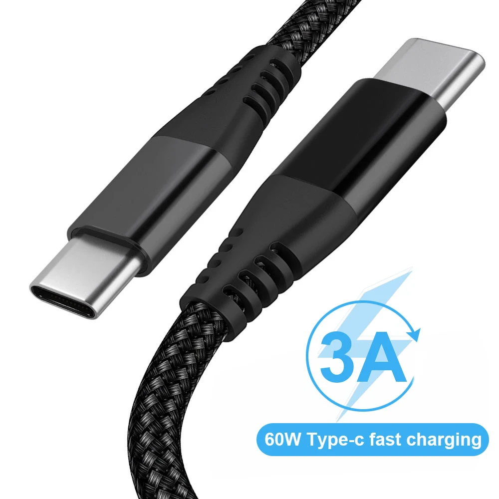USB-C to USB-C Cable 60W Fast Charging | Nylon Braided USB-C Charging Cable Oasis Select