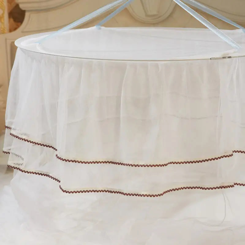 Round Ceiling Mosquito Net with Butterfly Decor – 6 Colors Bed Canopy Net Oasis Select