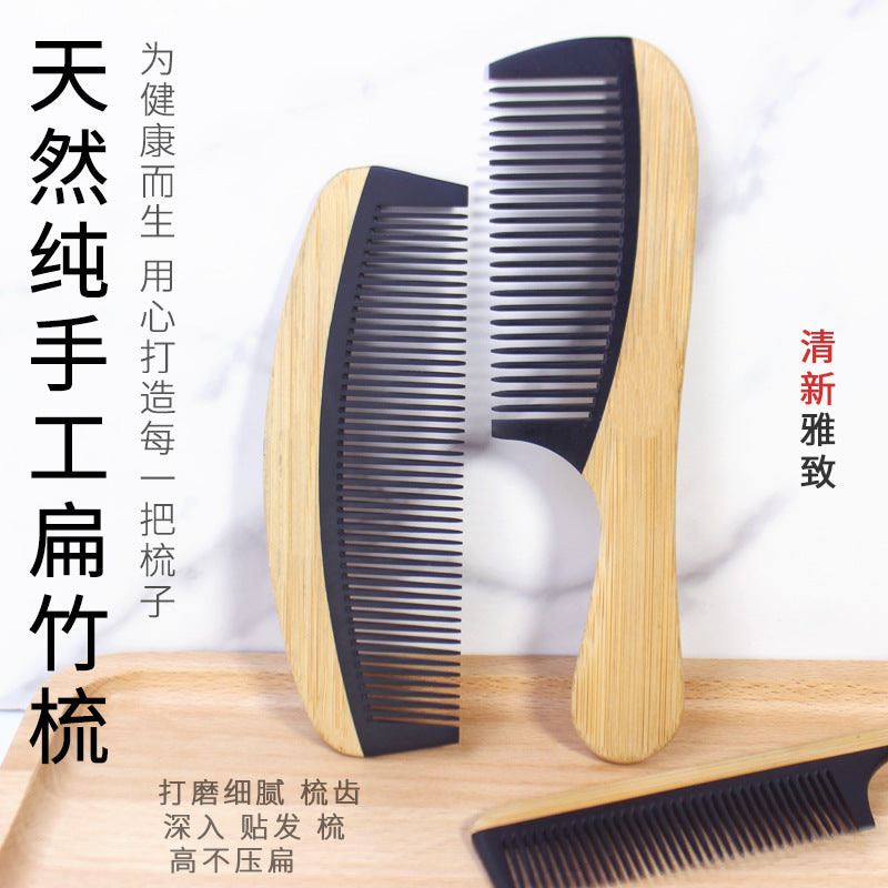 Natural Bamboo Hair Comb – Anti-Static Wooden Comb for Women Bamboo Hair Comb Oasis Select