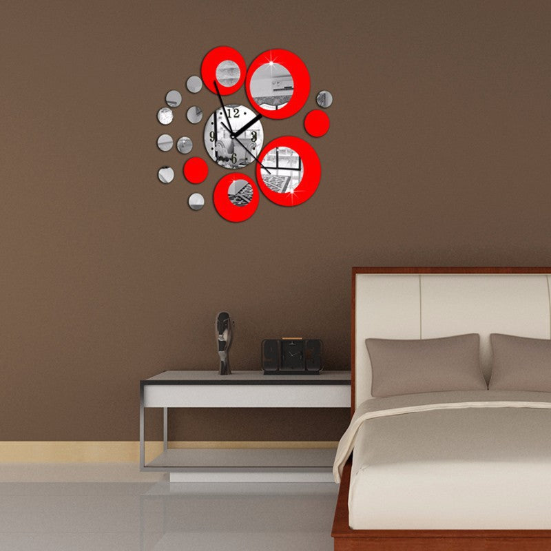 DIY 3D Acrylic Mirror Wall Clock – Modern European Style Decorative Wall Clock Oasis Select