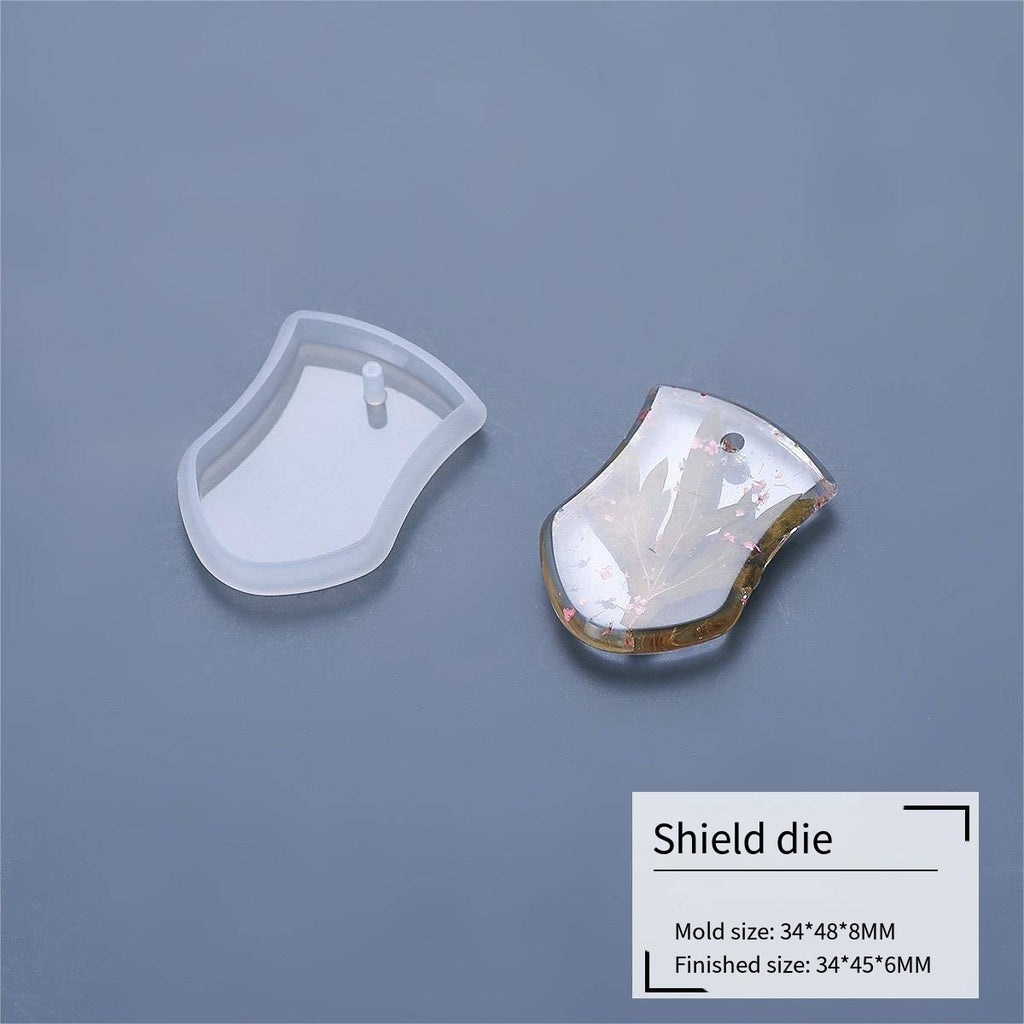 Silicone Epoxy Mold Set – Heart, Oval & Pendant Shapes Resin Craft Mold Oasis Select Shield