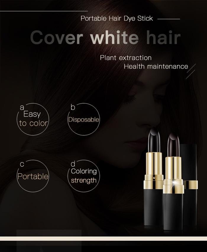 Lai Mei Hair Dye Stick 3.8g – Instant Gray Coverage Hair Dye Stick Oasis Select