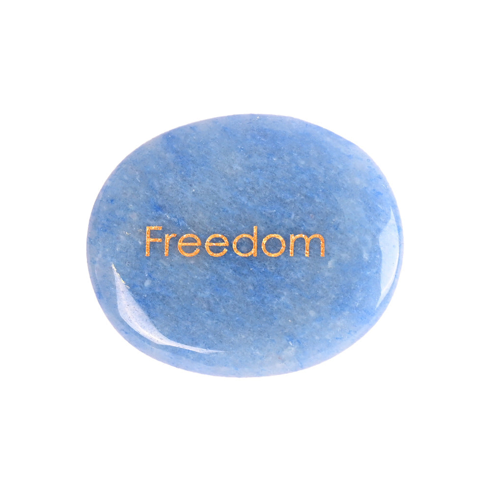 Natural Crystal Oval Gemstone Slabs – Polished Energy Stones Crystal Gemstone Slab Oasis Select 45*35*7mm Blue aventurine (Freedom)
