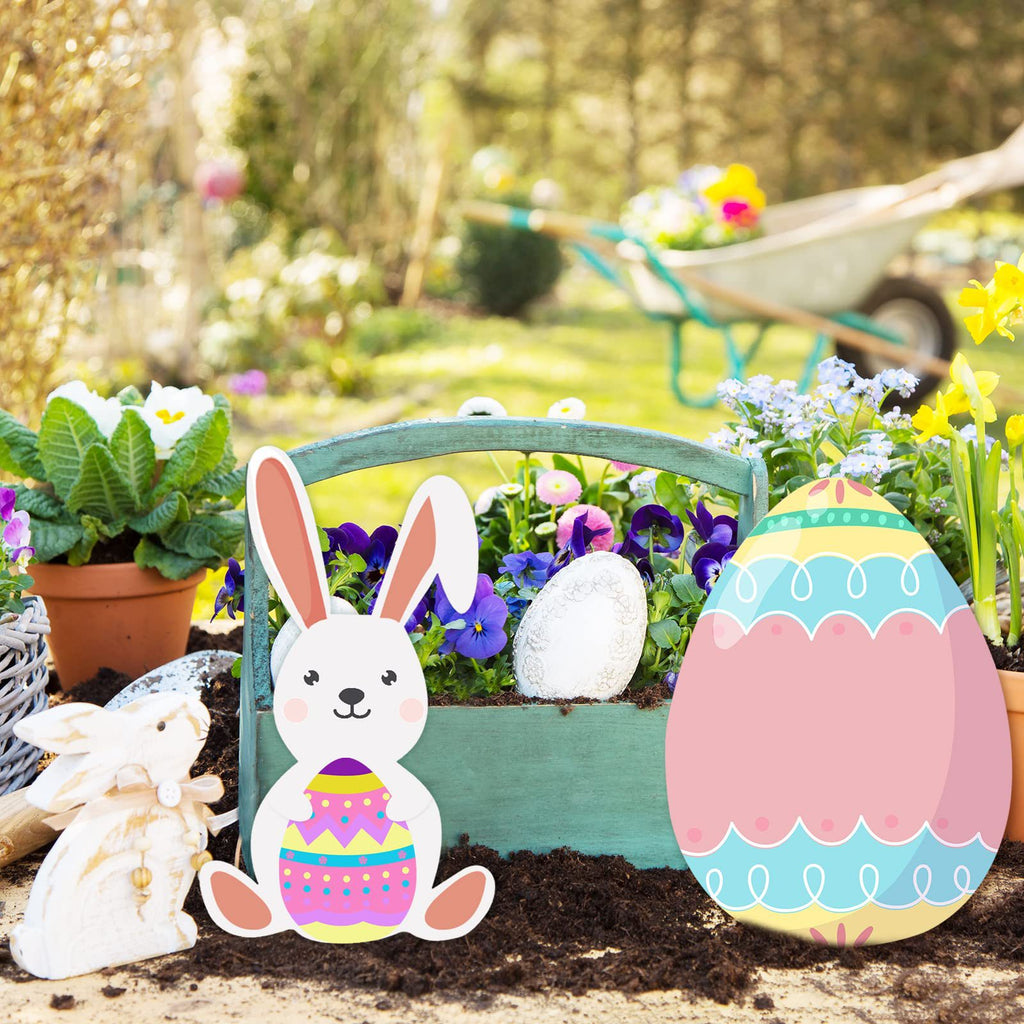 8-Piece Easter Wooden Bunny & Carrot DIY Decor Set DIY Wooden Craft Set Oasis Select