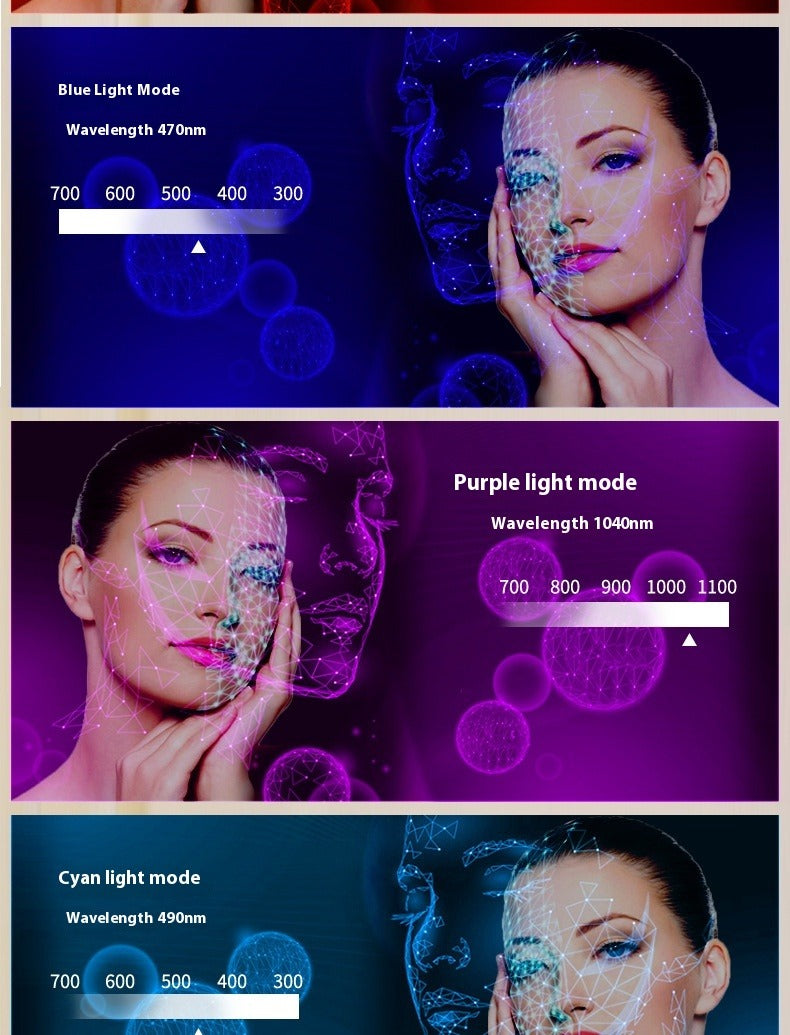 7-Color LED Photon Beauty Mask | Skin Rejuvenation Device LED Skin Care Mask Oasis Select