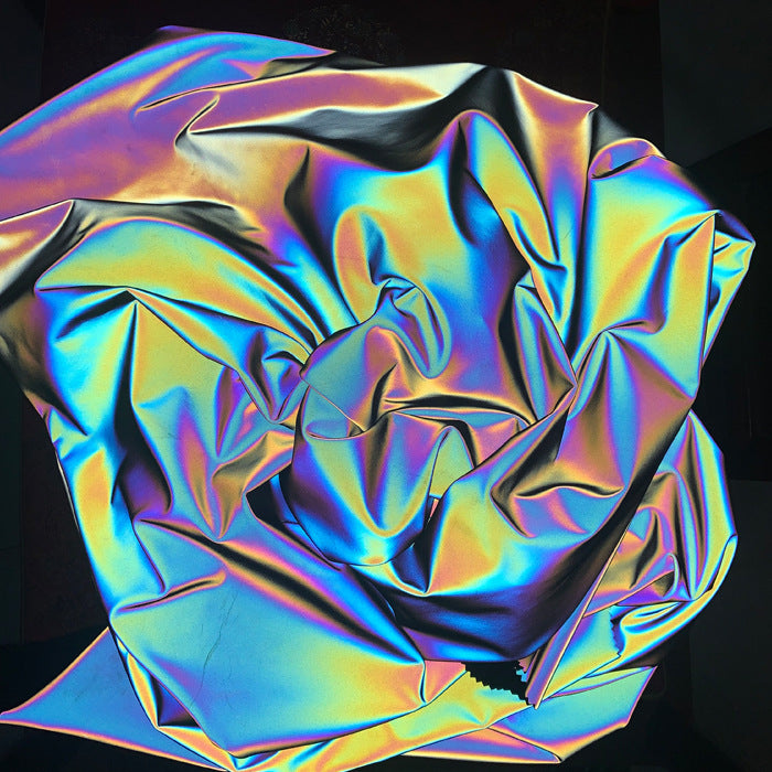 Rainbow Gradient Reflective Fabric – 100% Polyester | 145–160cm Reflective Fabric Oasis Select