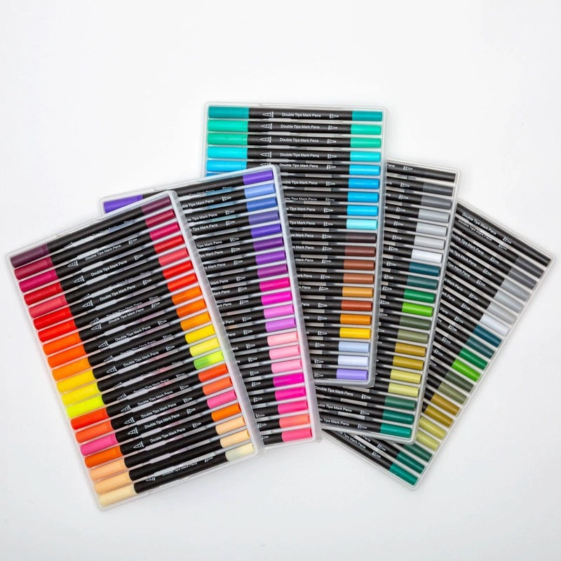 Dual-Head Watercolor Markers 24 Colors – Kids Art Set Watercolor Marker Set Oasis Select