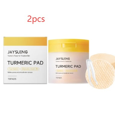 Turmeric Pore Cleaning Cotton Pads – 70ct with Tweezers Facial Cleansing Pads Oasis Select