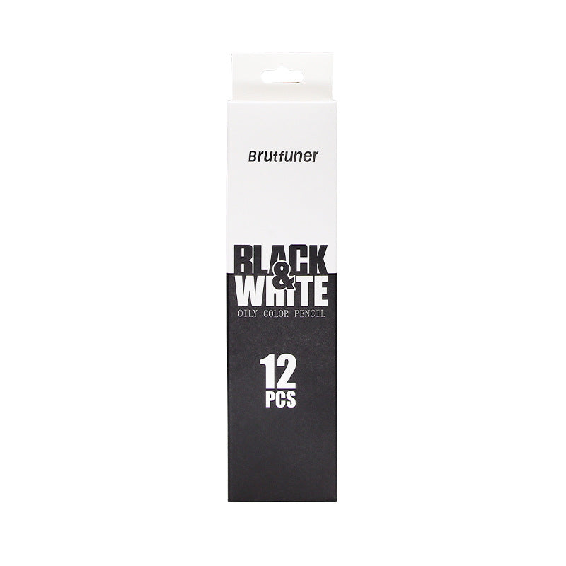 12-Piece Oil-Based Double Color Pencils Set | Black & White Colored Pencil Set Oasis Select