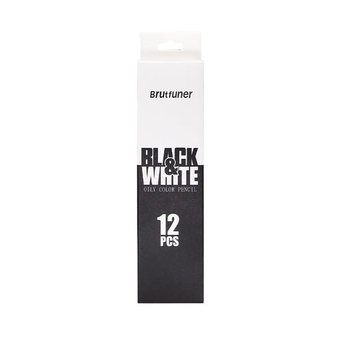 12-Piece Oil-Based Double Color Pencils Set | Black & White Colored Pencil Set Oasis Select