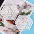 Bee Honeycomb Epoxy Coaster Silicone Mold Set – 2pcs DIY Epoxy Resin Mold Oasis Select 2pcs