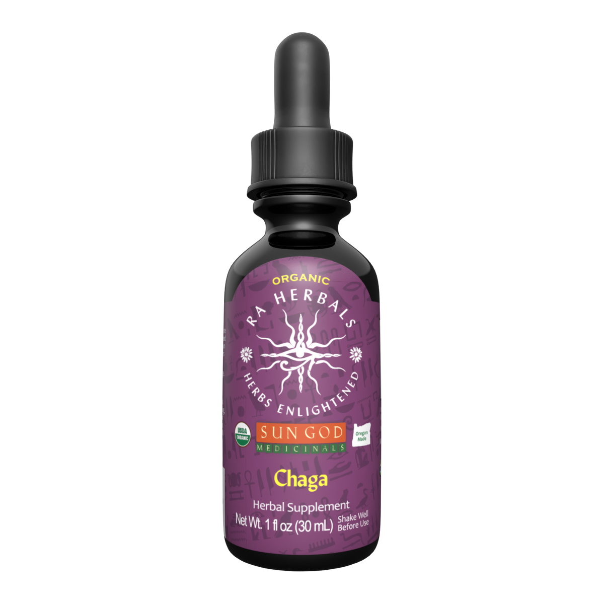 Organic Chaga Mushroom Tincture | Immune Support Extract Mushroom Tincture Oasis Select 1 oz.