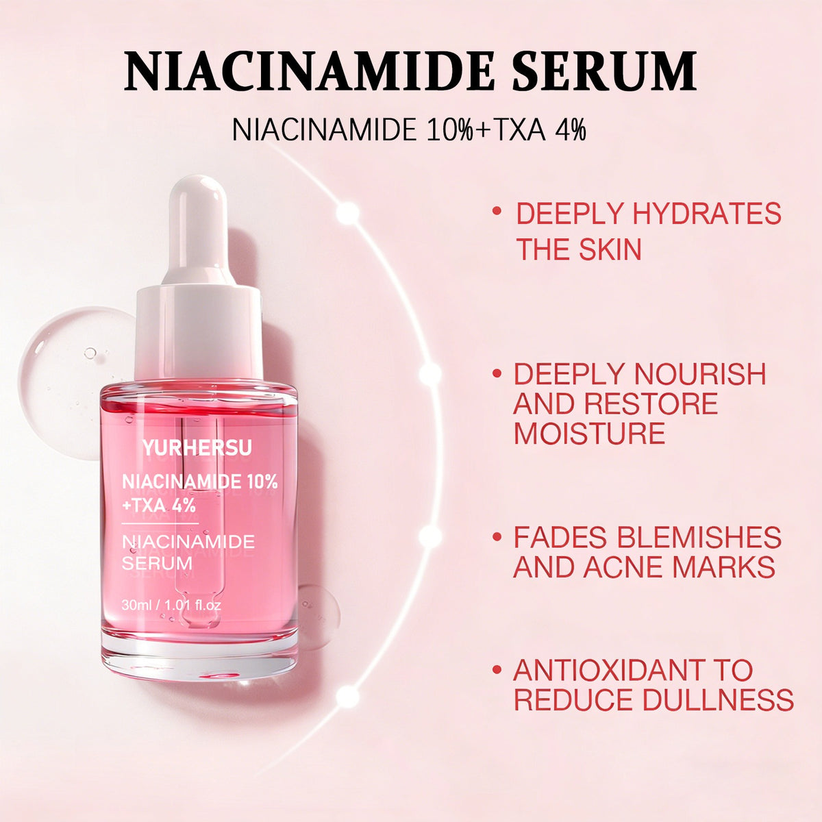 Niacinamide Hydrating Facial Serum 30ml | Brighten & Smooth Facial Serum Oasis Select