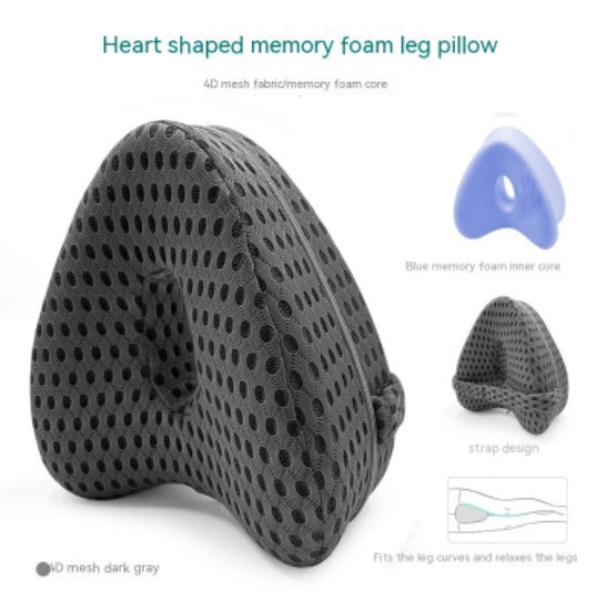 Heart-Shaped Memory Foam Leg Pillow | Better Sleep Support