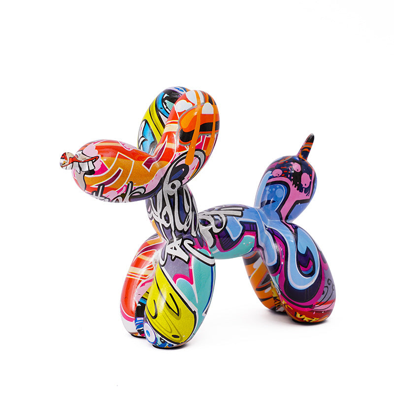Colorful Balloon Dog Figurine | European Water Transfer Art Decor Decorative Figurine Oasis Select