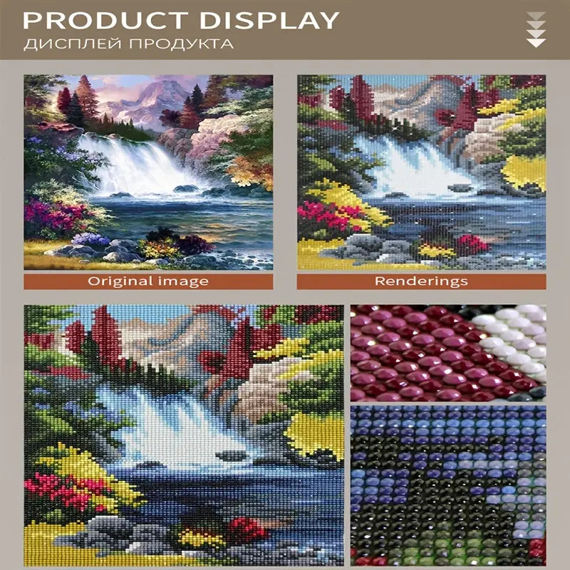 5D Diamond Painting Landscape Full Round Drill Kit Diamond Painting Kit Oasis Select