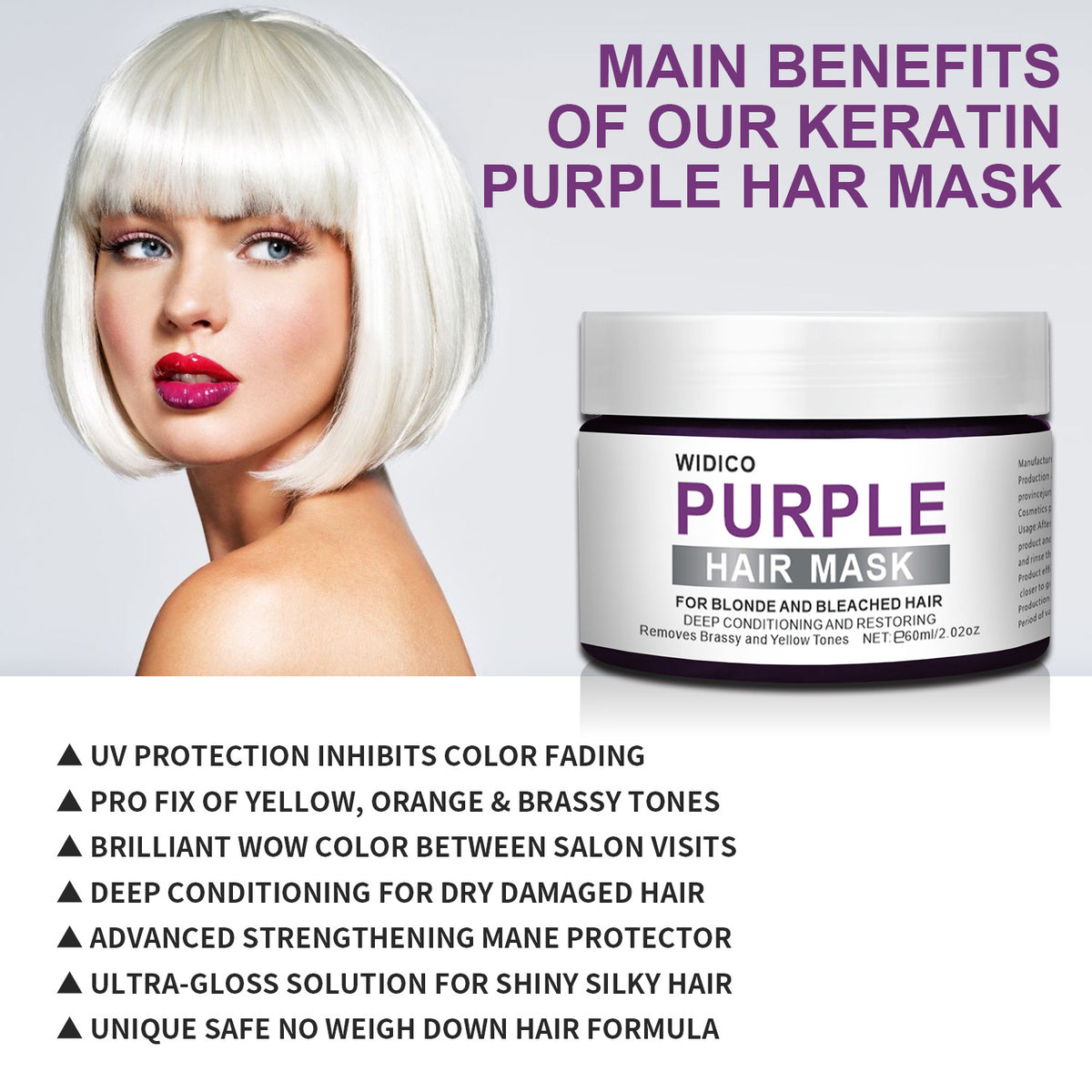 Purple Shampoo for Blonde, Silver & Gray Hair | Tone & Color Toning Shampoo Oasis Select