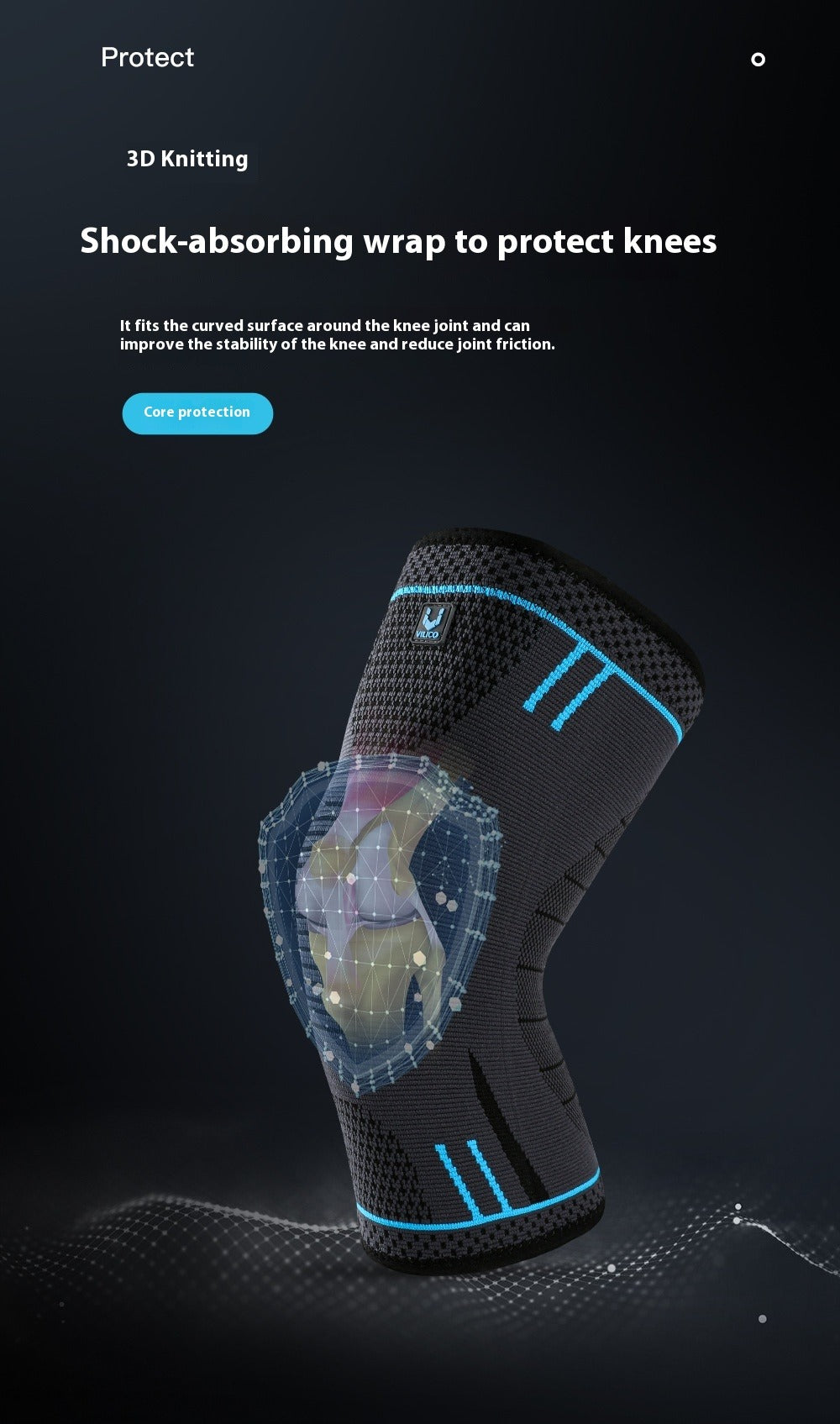 Anti-Slip Knee Pad for Outdoor Fitness, Running & Cycling Sports Knee Pad Oasis Select