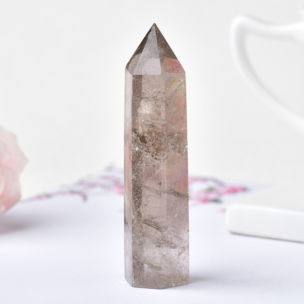 Natural Tea Quartz Crystal Stone – Polished Home & Office Decor Crystal Decor Stone Oasis Select