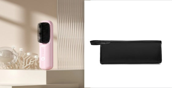 GoBrush PRO Cordless Straightening Brush | Travel Hair Tool Cordless Hair Brush Oasis Select Pink set Set
