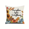 4-Pack Linen Pumpkin Throw Pillow Covers 18x18" – Fall Décor Decorative Pillow Covers Oasis Select