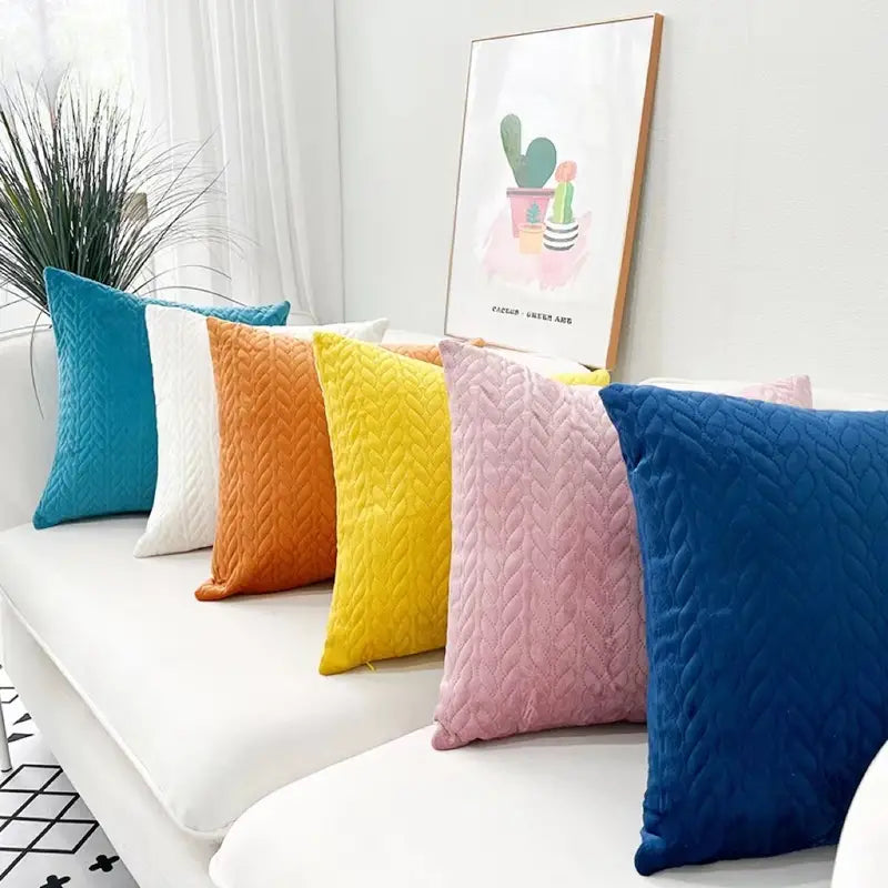 Soft Velvet Square Throw Pillow Cover 45x45cm | Home Decor Velvet Pillow Cover Oasis Select