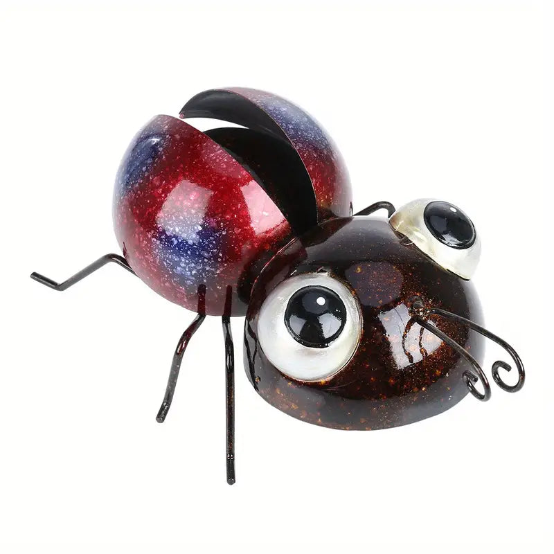 Iron Ladybug Sculpture | Handcrafted Cartoon Home Decor Iron Art Sculpture Oasis Select