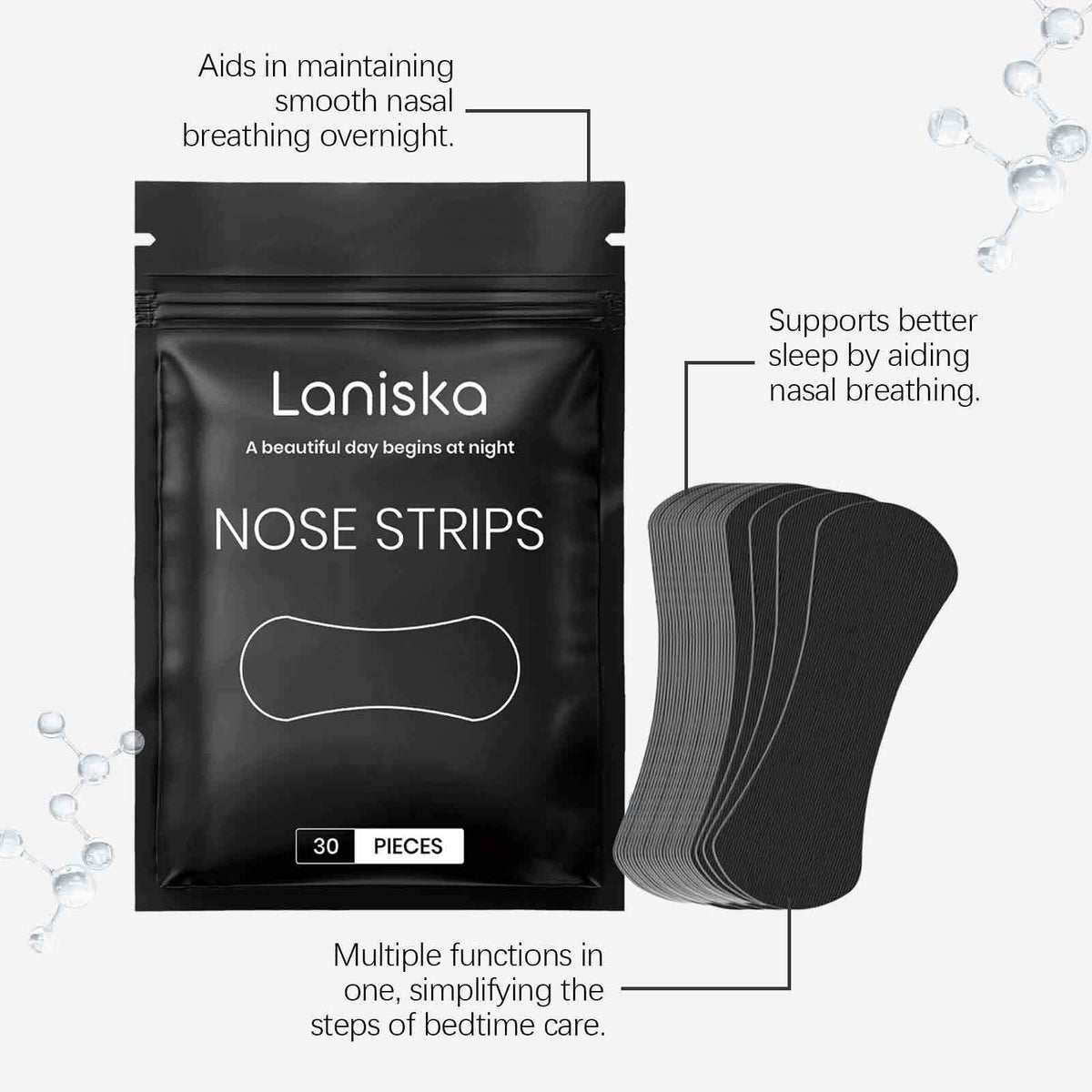 Lavender & Mint Nasal Strips for Better Sleep – 30 Pack Nasal Breathing Strips Oasis Select