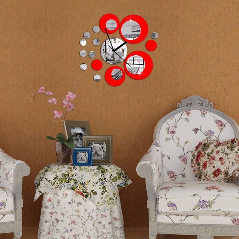 DIY 3D Acrylic Mirror Wall Clock – Modern European Style Decorative Wall Clock Oasis Select