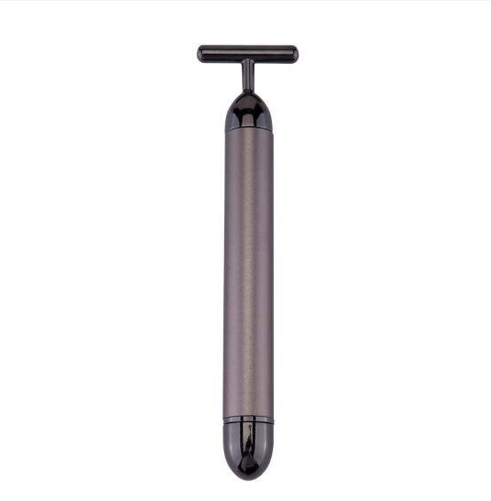 24K Gold Vibrating Facial Roller Massager | Ultrasonic Glow Facial Massager Tool Oasis Select Black