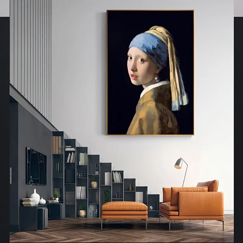 Girl With a Pearl Earring Silk Wall Art – Unframed 50x70cm Silk Wall Art Print Oasis Select