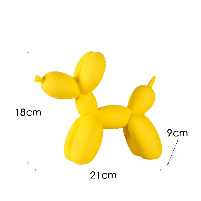 Colorful Balloon Dog Figurine | European Water Transfer Art Decor Decorative Figurine Oasis Select Yellow