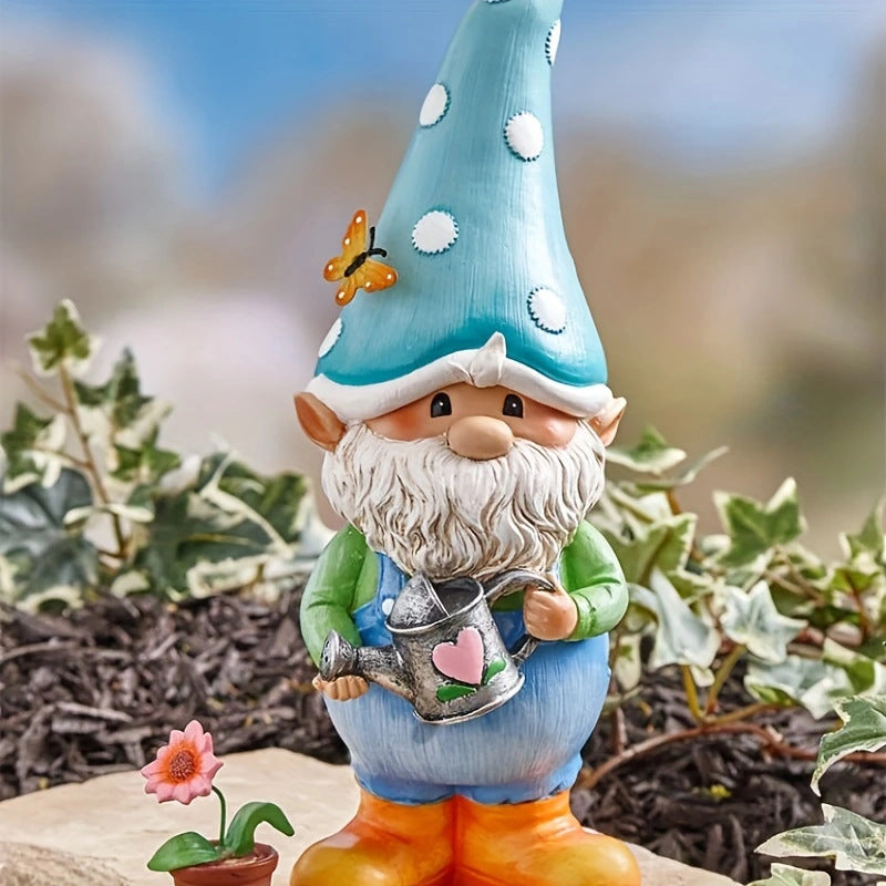 Garden Gnome Statue – Resin Tabletop & Home Décor | 22cm Garden Gnome Figurine Oasis Select Boy