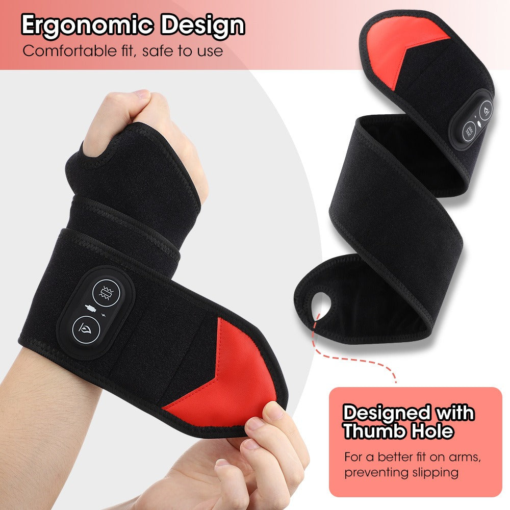 Red Light Heat & Vibration Wrist Massage Strap – 36 LED Wrist Massage Strap Oasis Select