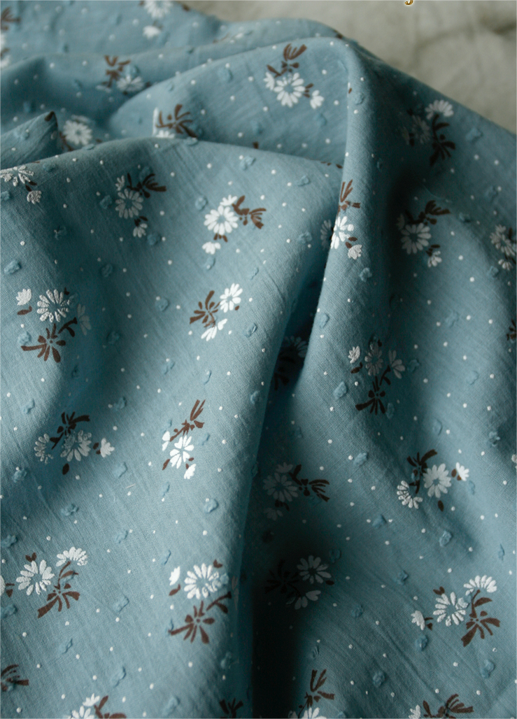 Daisy Embroidery Cotton Fabric 140cm – Kids Dress & Sewing Embroidery Cotton Fabric Oasis Select