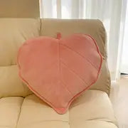 Leaf Shaped Decorative Pillow – Light Green & Coral Red Decorative Throw Pillow Oasis Select Coral Red