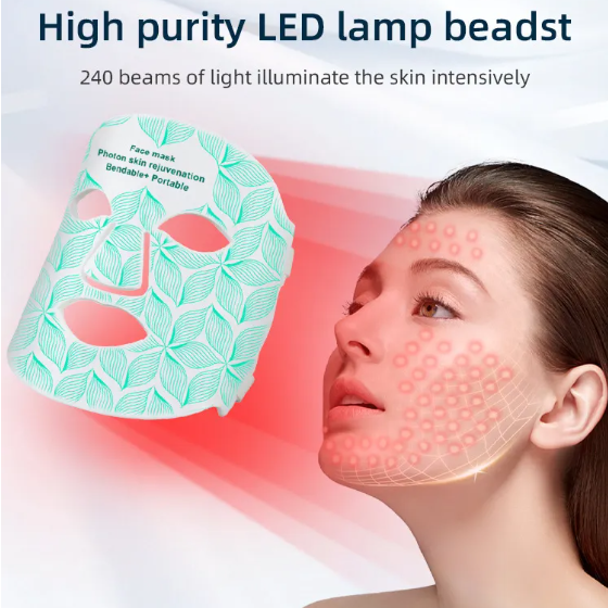 Photonic Silica Gel LED Facial Mask | Skin Rejuvenation Device LED Facial Mask Device Oasis Select