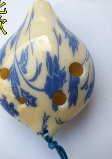 6-Hole Alto Ocarina | Eco-Friendly Resin, Multiple Designs Alto Ocarina Oasis Select Blue and white style