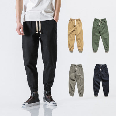 Men's Cotton Casual Pants – Slim Pencil Cut, Sizes M–3XL Men's Casual Pants Oasis Select