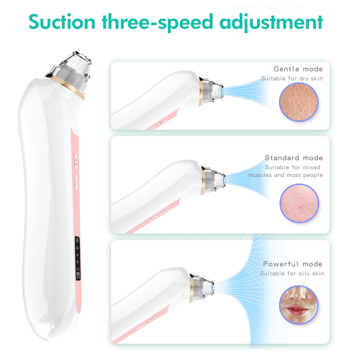 HD Visual Electric Blackhead Remover & Pore Vacuum Pore Cleansing Device Oasis Select