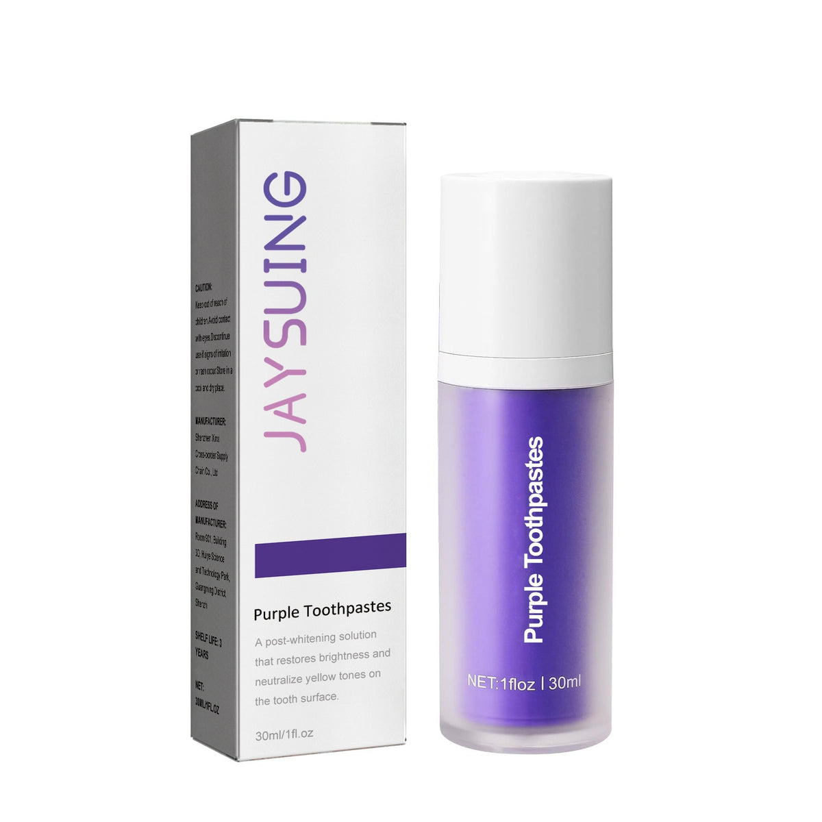 Purple Teeth Whitening Toothpaste 30ml – Fresh Breath Whitening Toothpaste Oasis Select