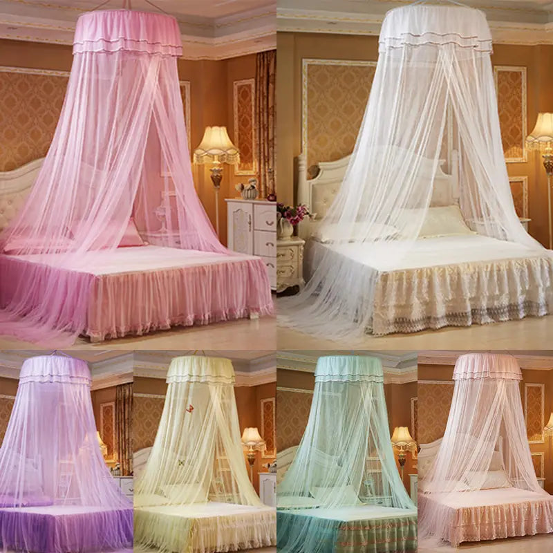 Round Ceiling Mosquito Net with Butterfly Decor – 6 Colors Bed Canopy Net Oasis Select