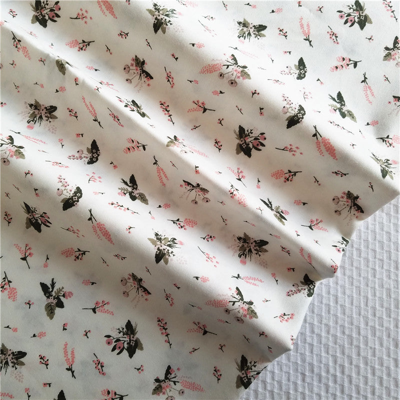 Pastoral Floral Twill Cotton Fabric – 1.6m Wide | DIY Sewing Cotton Craft Fabric Oasis Select flower 4 / 1 meter