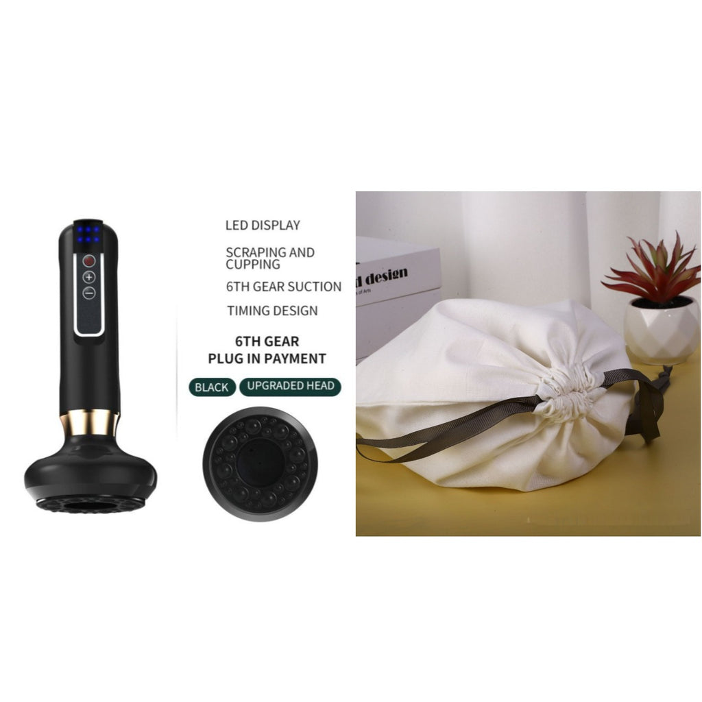 Electric Vacuum Cupping Massager with Infrared Heat & Gua Sha Vacuum Cupping Massager Oasis Select Green set3 6speed charging, USB