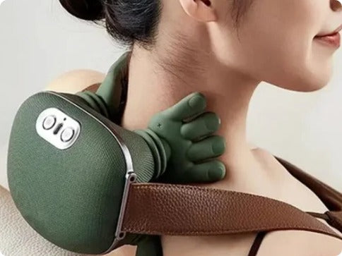 Electric Neck & Shoulder Massager – 4D Kneading & Warm Heat Electric Body Massager Oasis Select Green Olive green wrapping cloth