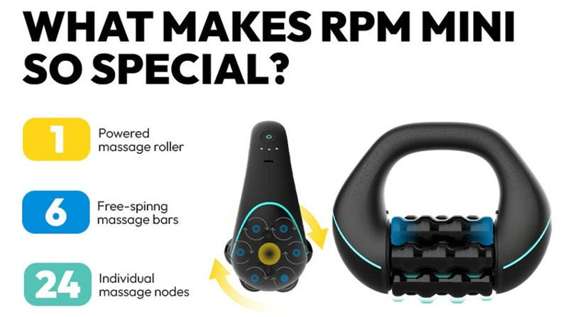 Mini Rolling Percussive Massager – 3-Speed Rechargeable Percussive Massager Oasis Select